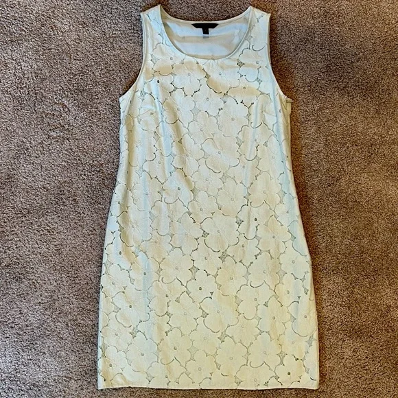 bcbg white lace dress Stripe Shirt Dress With Lace – BCBGMAXAZRIA main image 1